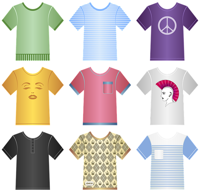 Různá trička na reklamu. 